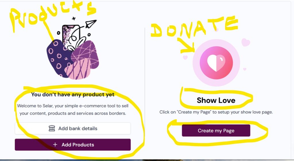 selar donate page